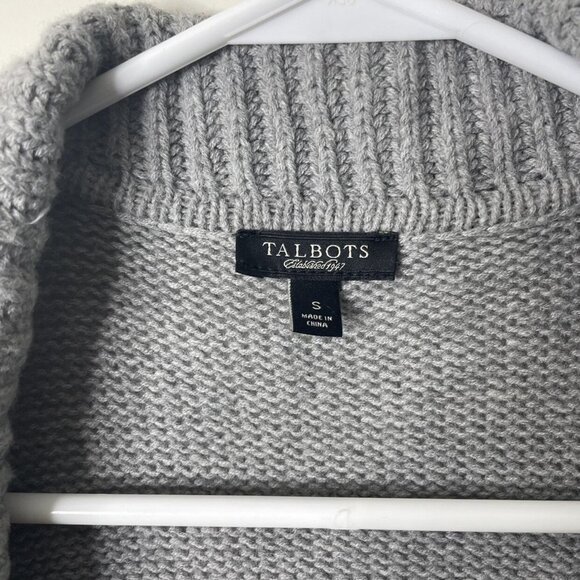 Women’s Talbots Gray Open Cardigan Sweater Size Small - Picture 3 of 6